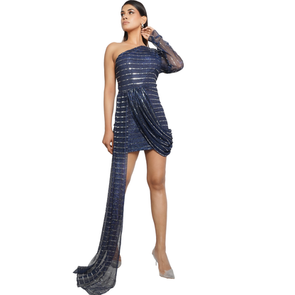 One-shoulder sequin bodycon dress for party, birthday & night out